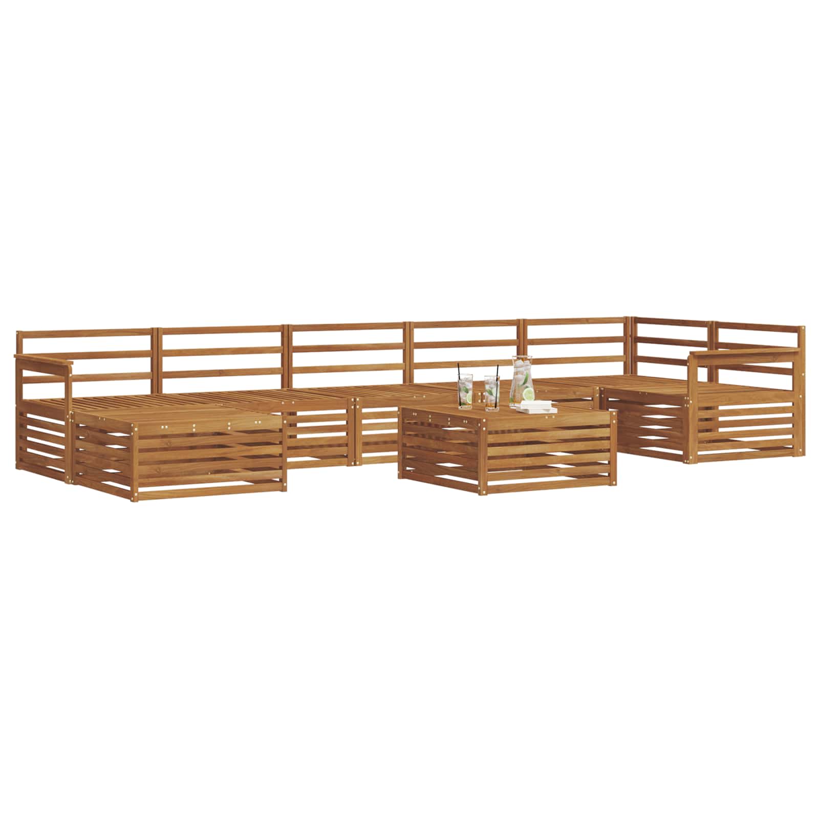 Set vanjskih sofa 8 pcs Prirodna