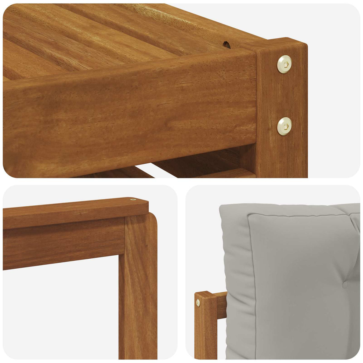 Set vanjskih sofa 8 kom. Prirodna i svijetlo siva