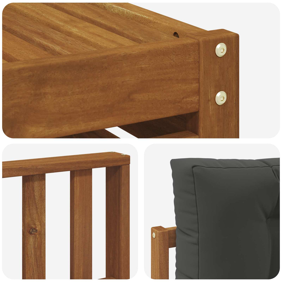 Set vanjskih sofa 8 kom. Prirodna i antracit