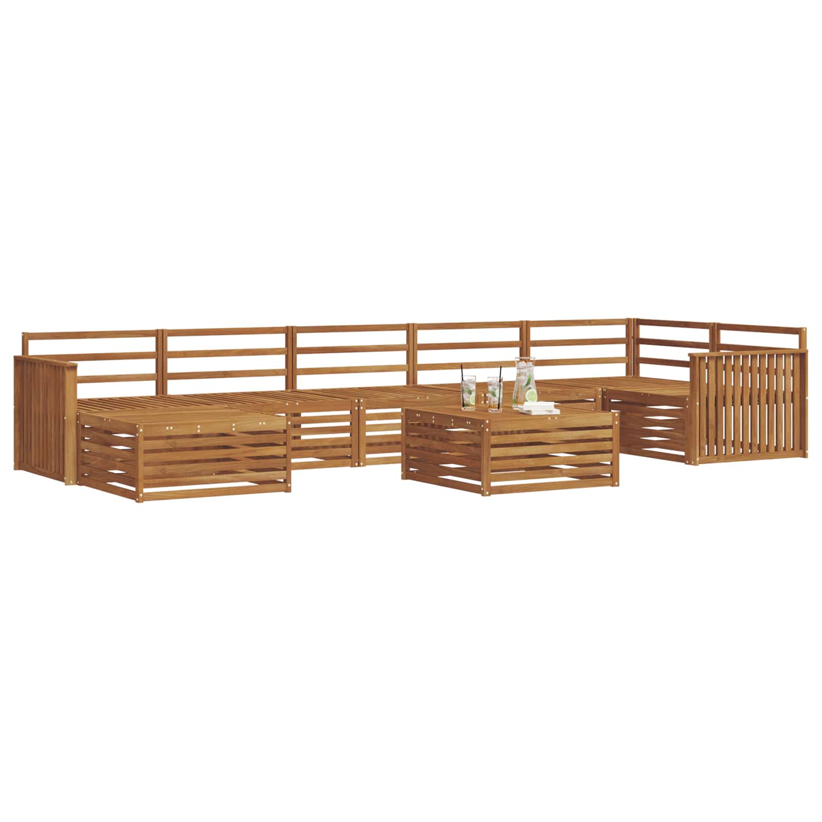 Set vanjskih sofa 8 pcs Prirodna