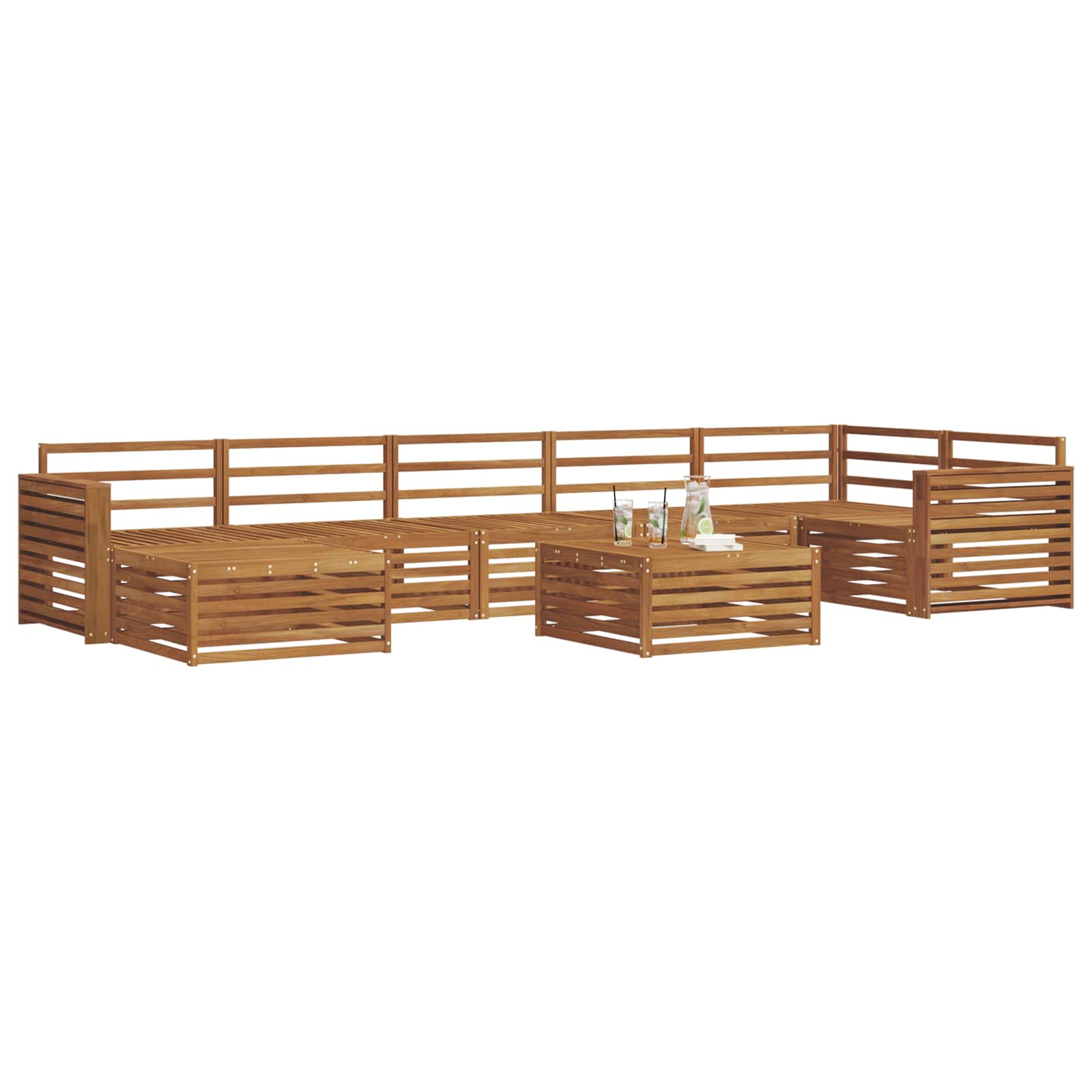 Set vanjskih sofa 8 pcs Prirodna