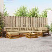 Set vanjskih sofa 8 kom. Prirodna i bež