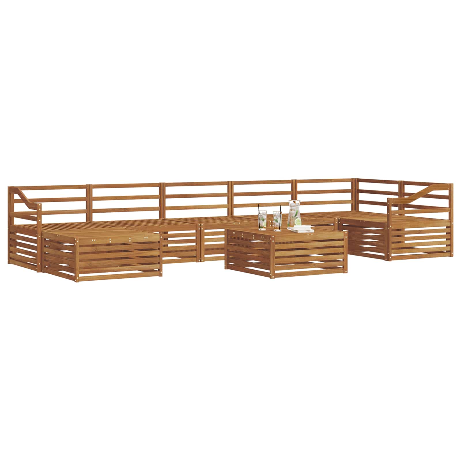 Set vanjskih sofa 8 pcs Prirodna