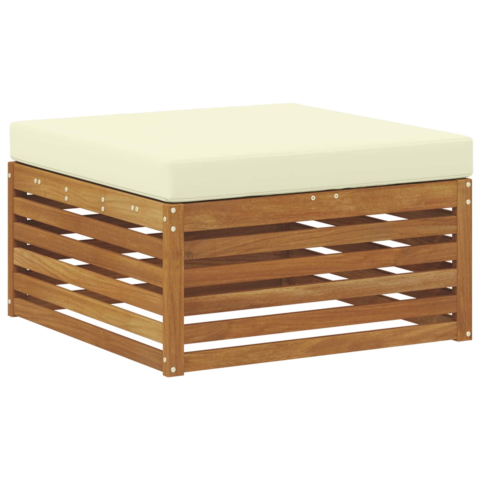 Setovi sofa 6 pcs Prirodna i krem Čvrsto drvo akacije