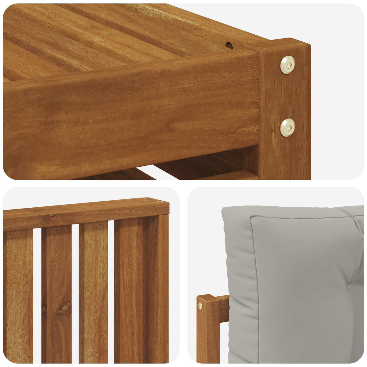 Set vanjskih sofa 9 kom. Prirodna i svijetlo siva
