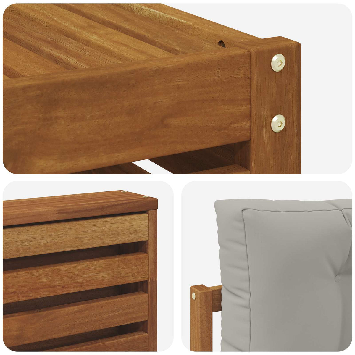 Set vanjskih sofa 9 kom. Prirodna i svijetlo siva