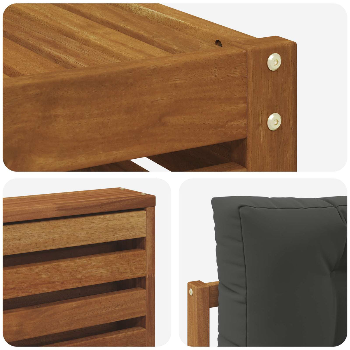 Set vanjskih sofa 9 kom. Prirodna i antracit