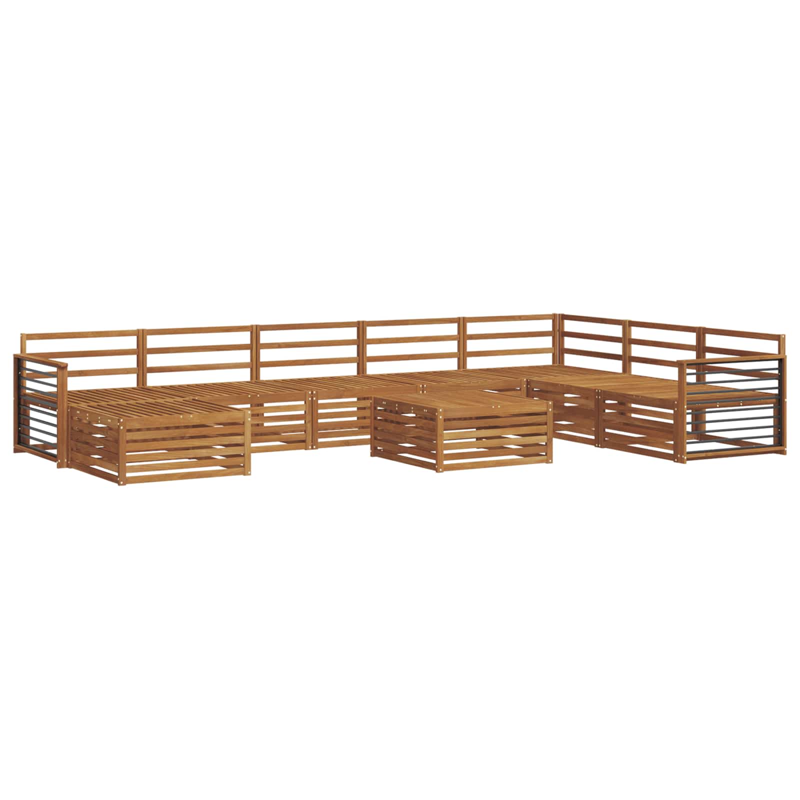 Setovi sofa 9 pcs Prirodna Čvrsto drvo akacije