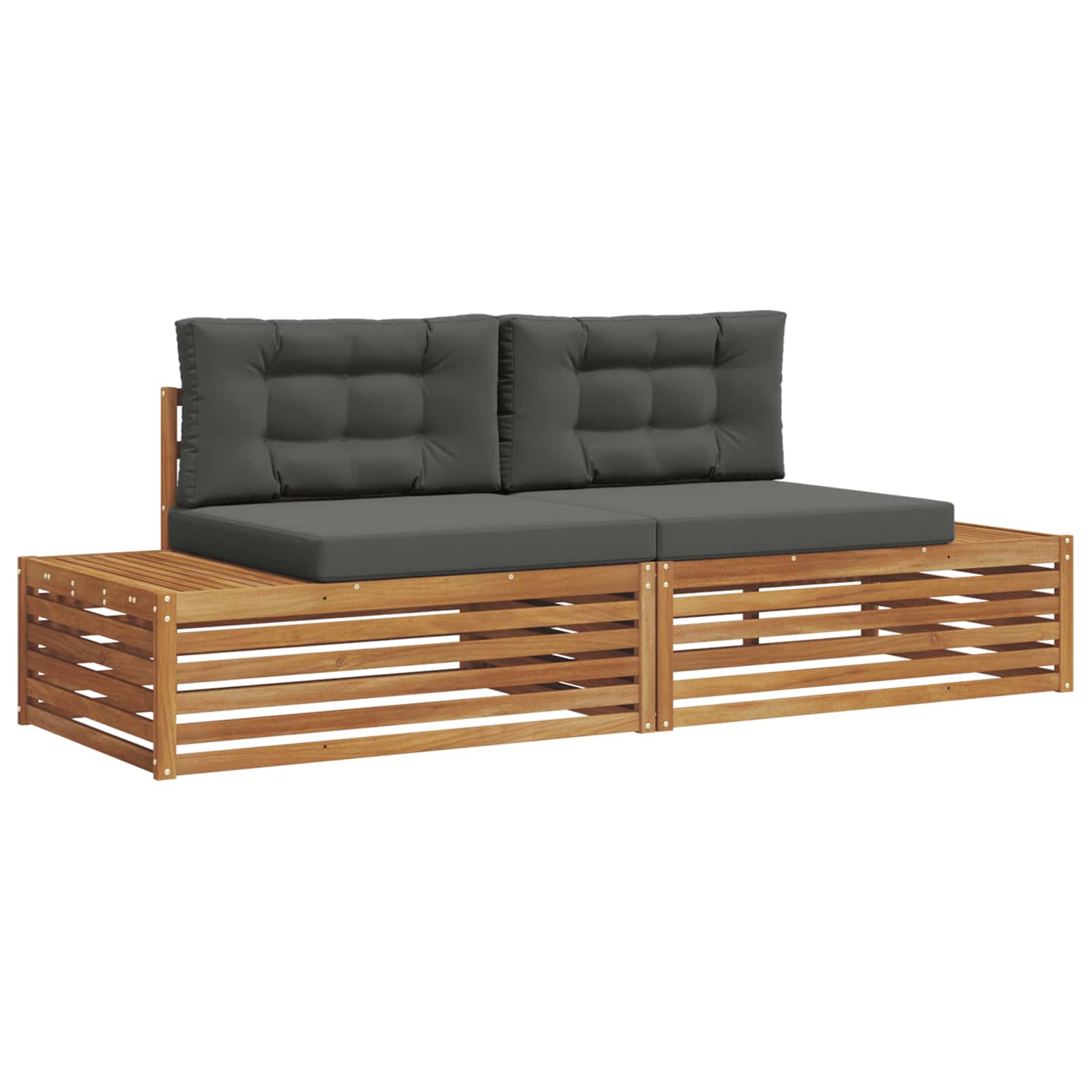 Set vanjskih sofa Prirodna i antracit 203,5 x 83 x 73 cm