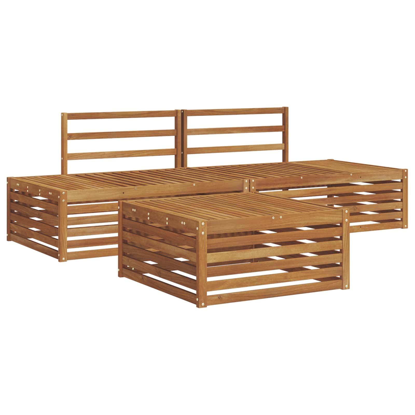 Set vanjskih sofa 3 Komad Prirodna Čvrsto drvo akacije