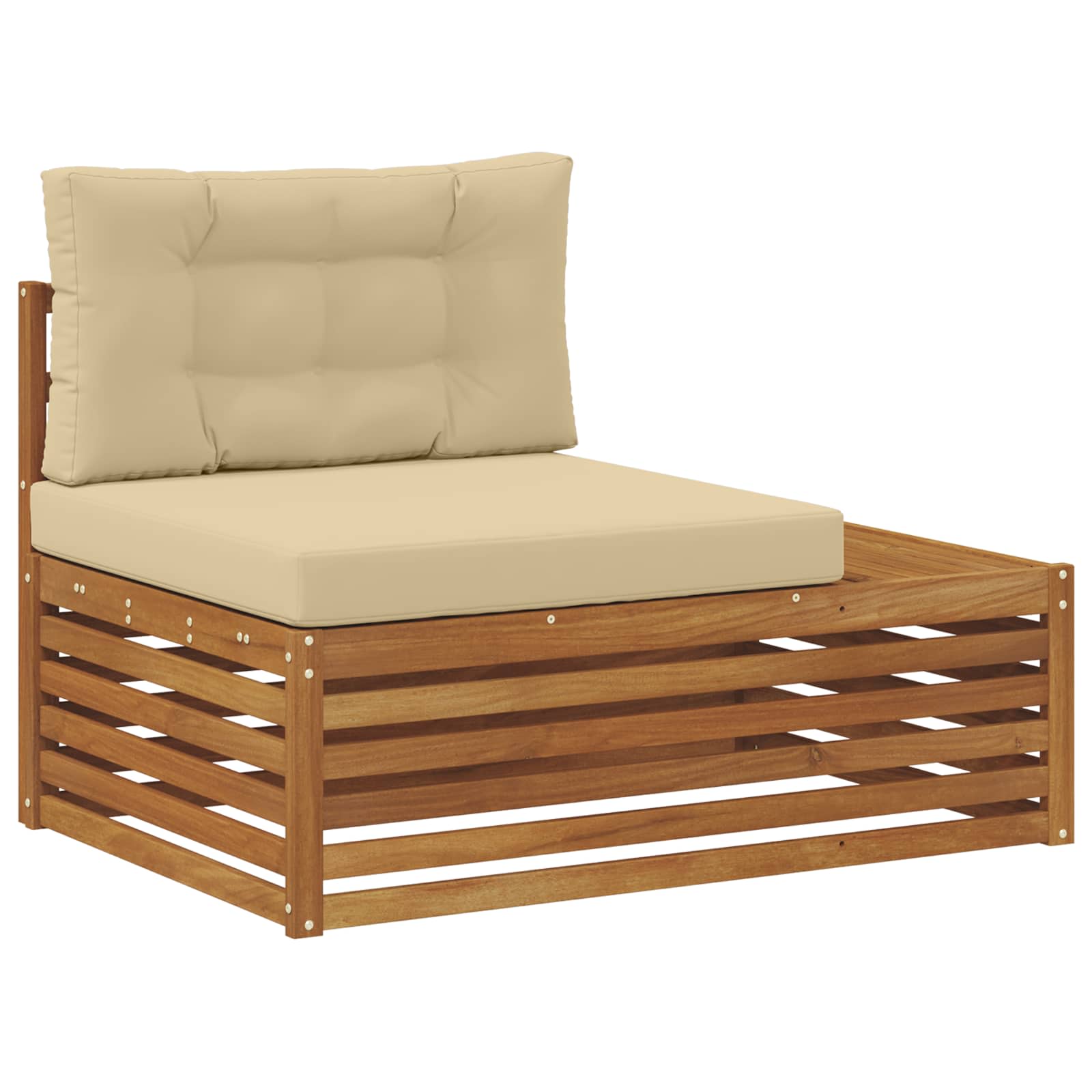 Set vanjskih sofa s jastukom 3 Komad Prirodna i bež