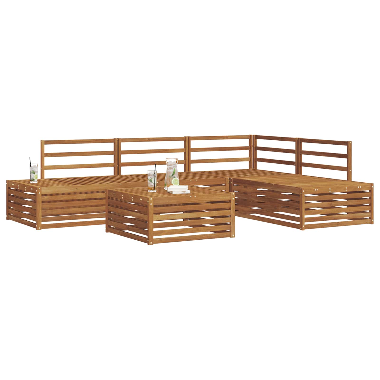 Set vanjskih sofa 5 Komad Prirodna Čvrsto drvo akacije