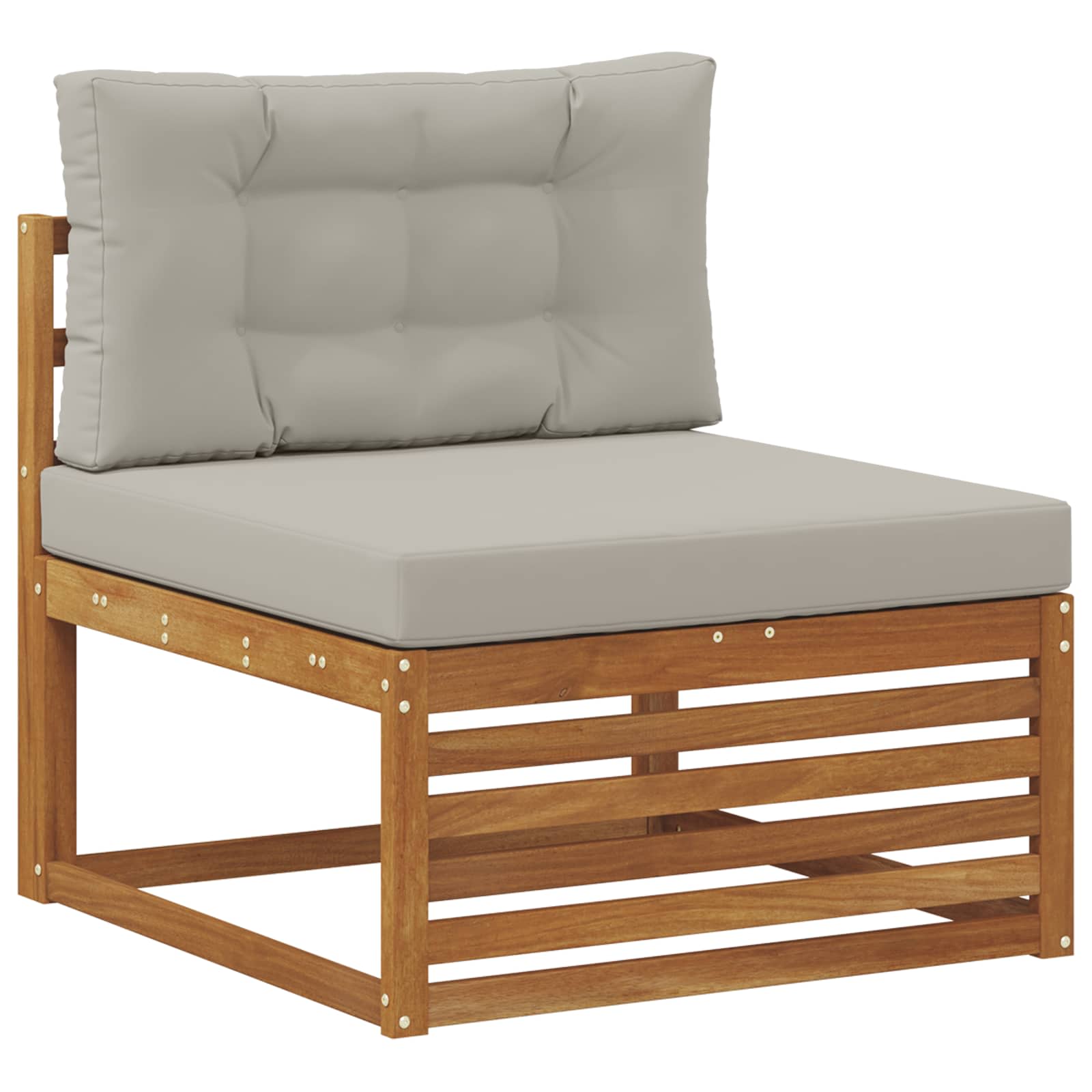 Set vanjskih sofa s jastukom 5 Komad Prirodna i svijetlo siva