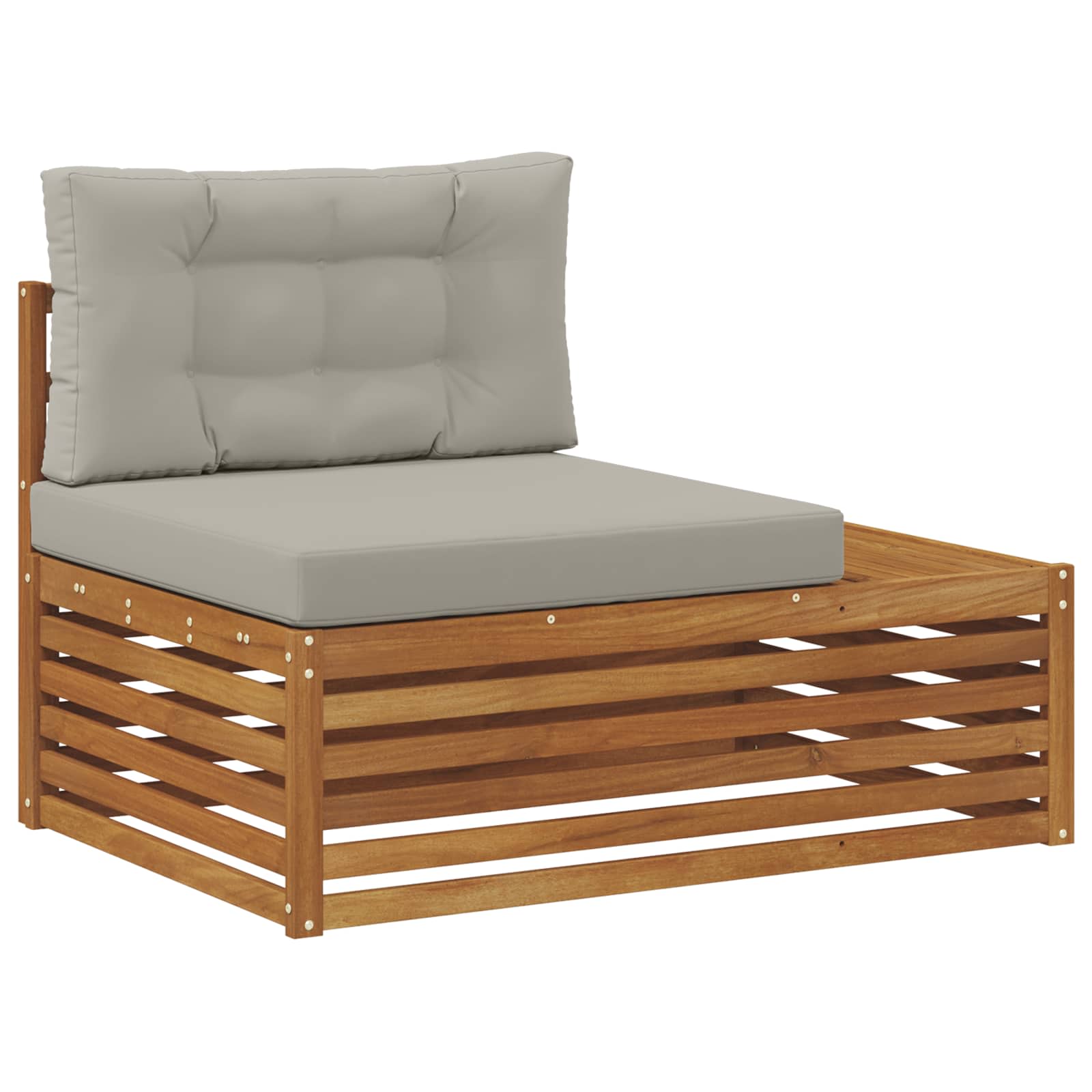 Set vanjskih sofa s jastukom 5 Komad Prirodna i svijetlo siva
