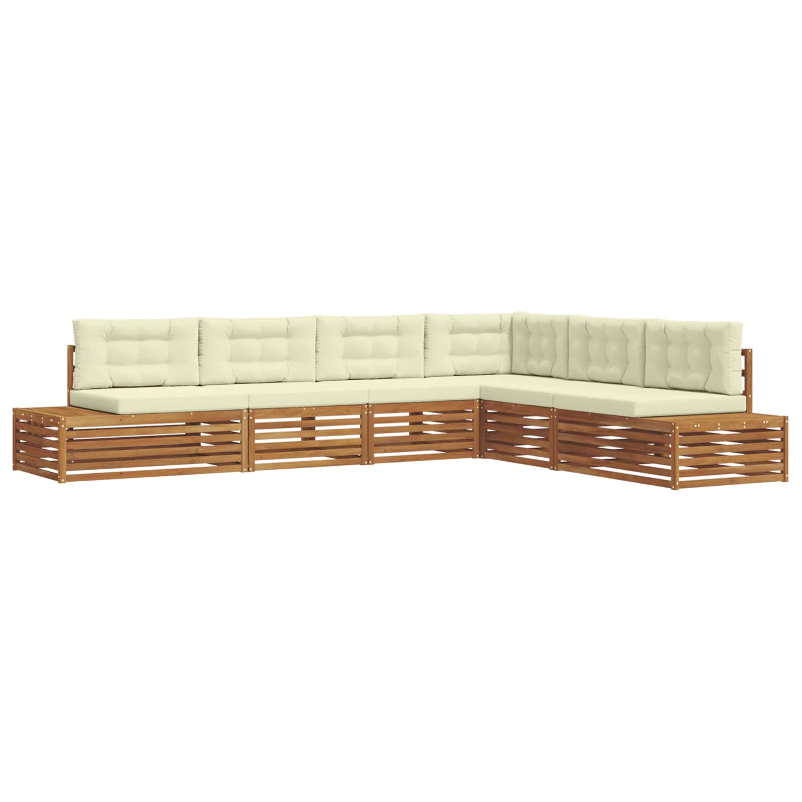 Set vanjskih sofa s jastukom 6 Komad Prirodna i krem