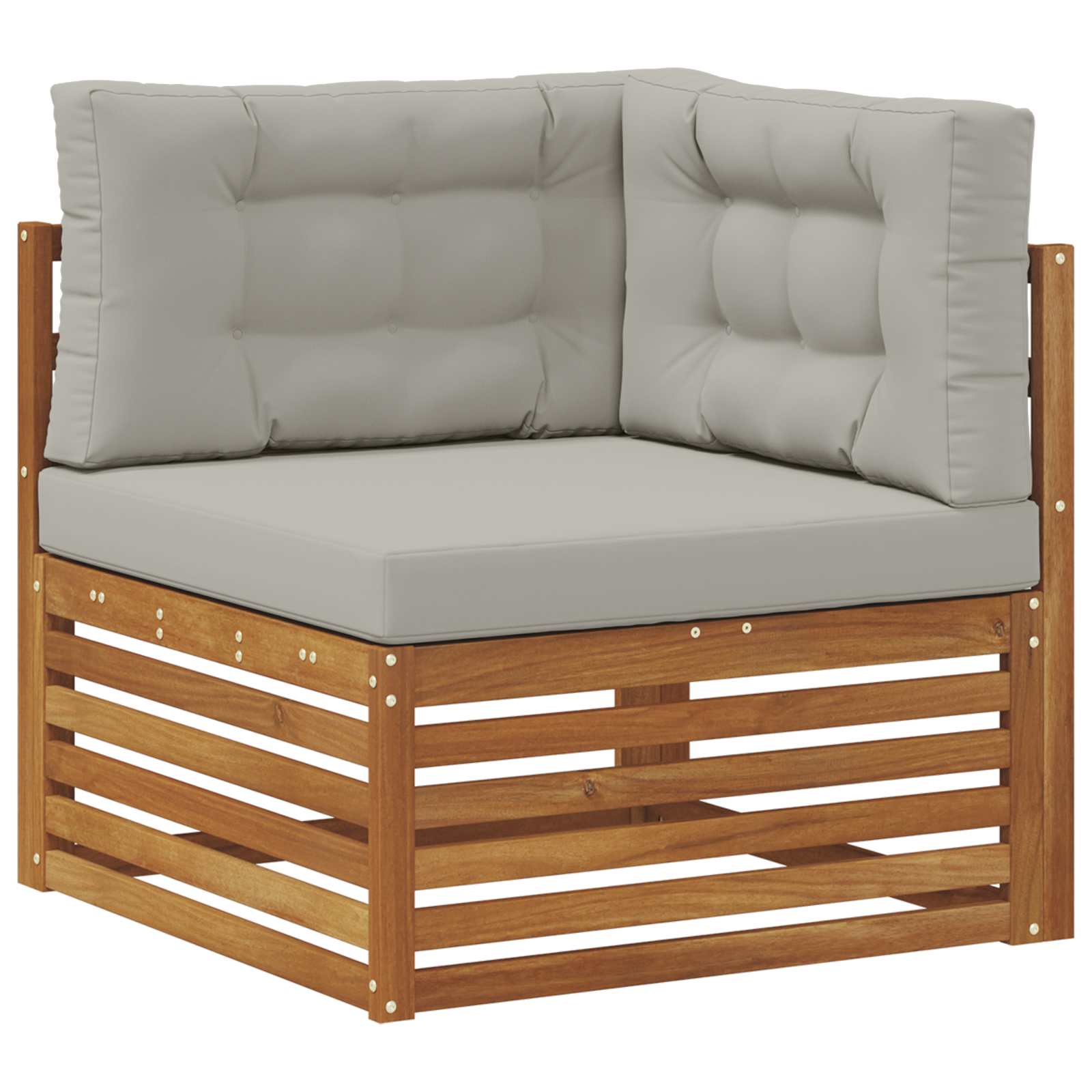 Set vanjskih sofa s jastukom 6 Komad Prirodna i svijetlo siva