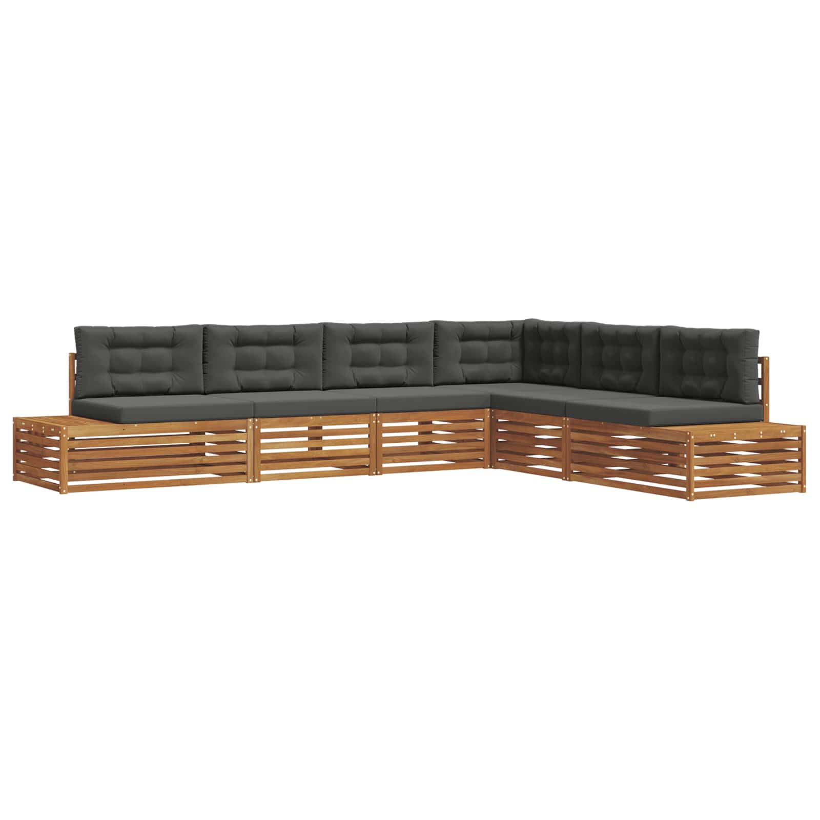 Set vanjskih sofa s jastukom 6 Komad Prirodna i antracit