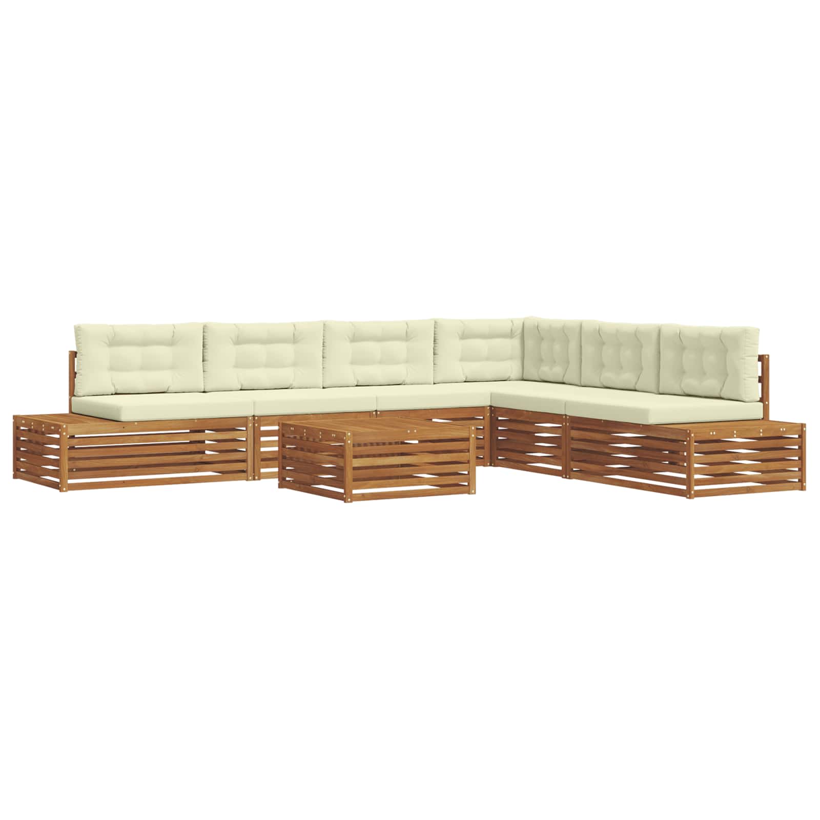 Set vanjskih sofa s jastukom 7 Komad Prirodna i krem