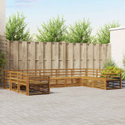 Set vanjskih sofa 9 kom. Prirodna Čvrsto drvo akacije