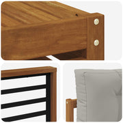 Set vanjskih sofa 10 kom. Prirodna i svijetlo siva