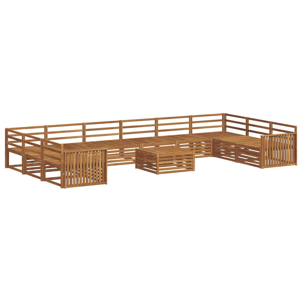 Setovi sofa 11 pcs Prirodna Čvrsto drvo akacije