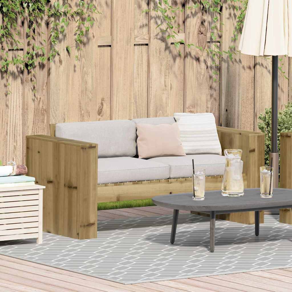 Vrtni kauč Zelena 134 x 60 x 62 cm Čvrsto borovo drvo