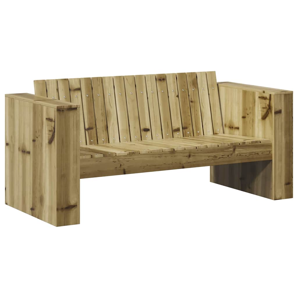 Vrtni kauč Zelena 134 x 60 x 62 cm Čvrsto borovo drvo