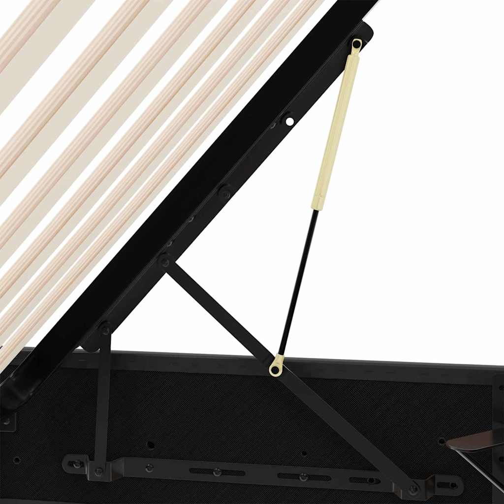 Krevet s od storage s pohranom Crna 100 x 190 cm Umjetna koža