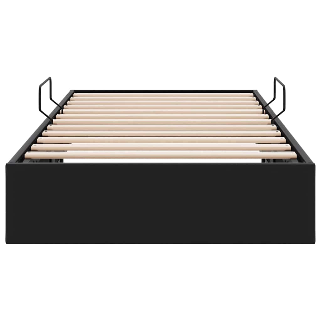 Krevet s od storage s pohranom Crna 100 x 190 cm Umjetna koža