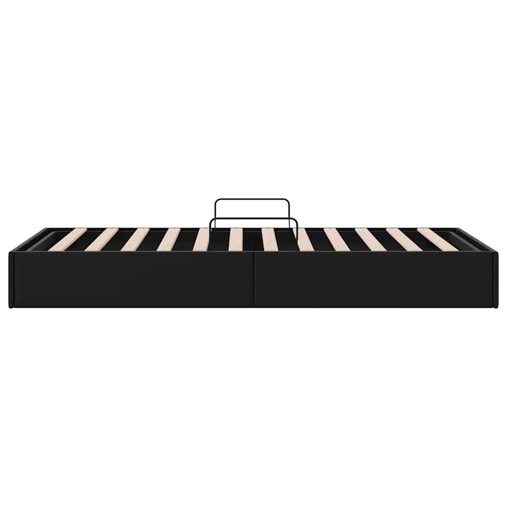 Krevet s od storage s pohranom Crna 100 x 190 cm Umjetna koža