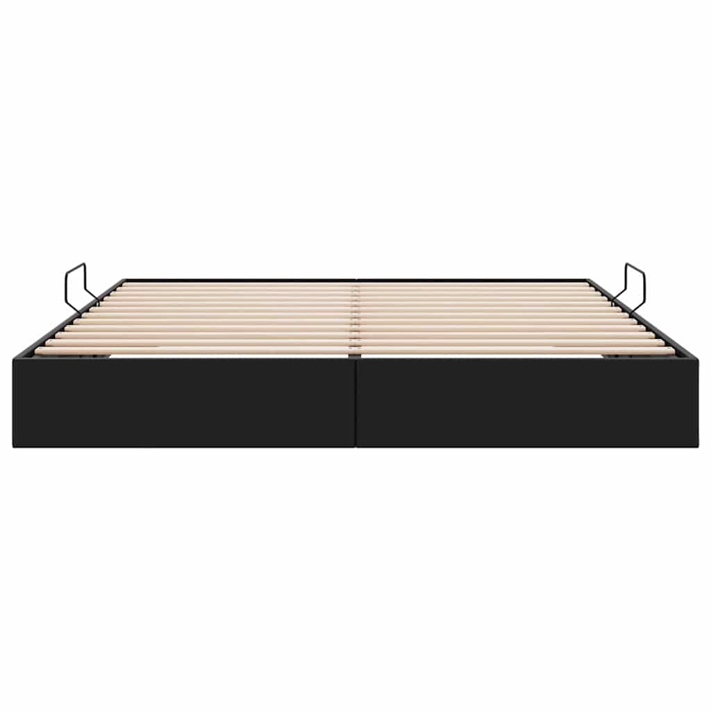Krevet s od storage s pohranom Crna 193 x 203 cm Umjetna koža
