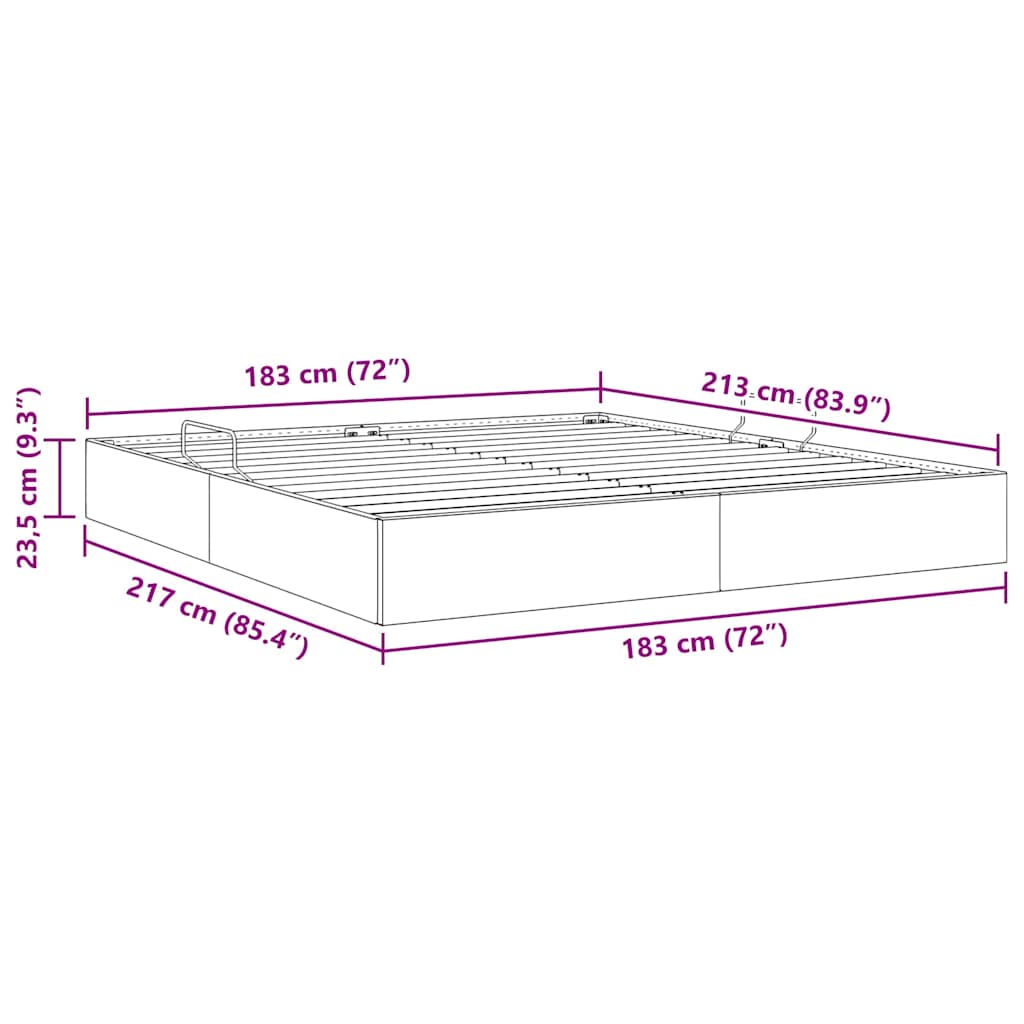 Krevet s od storage Čista bijela 183 x 213 cm Umjetna koža