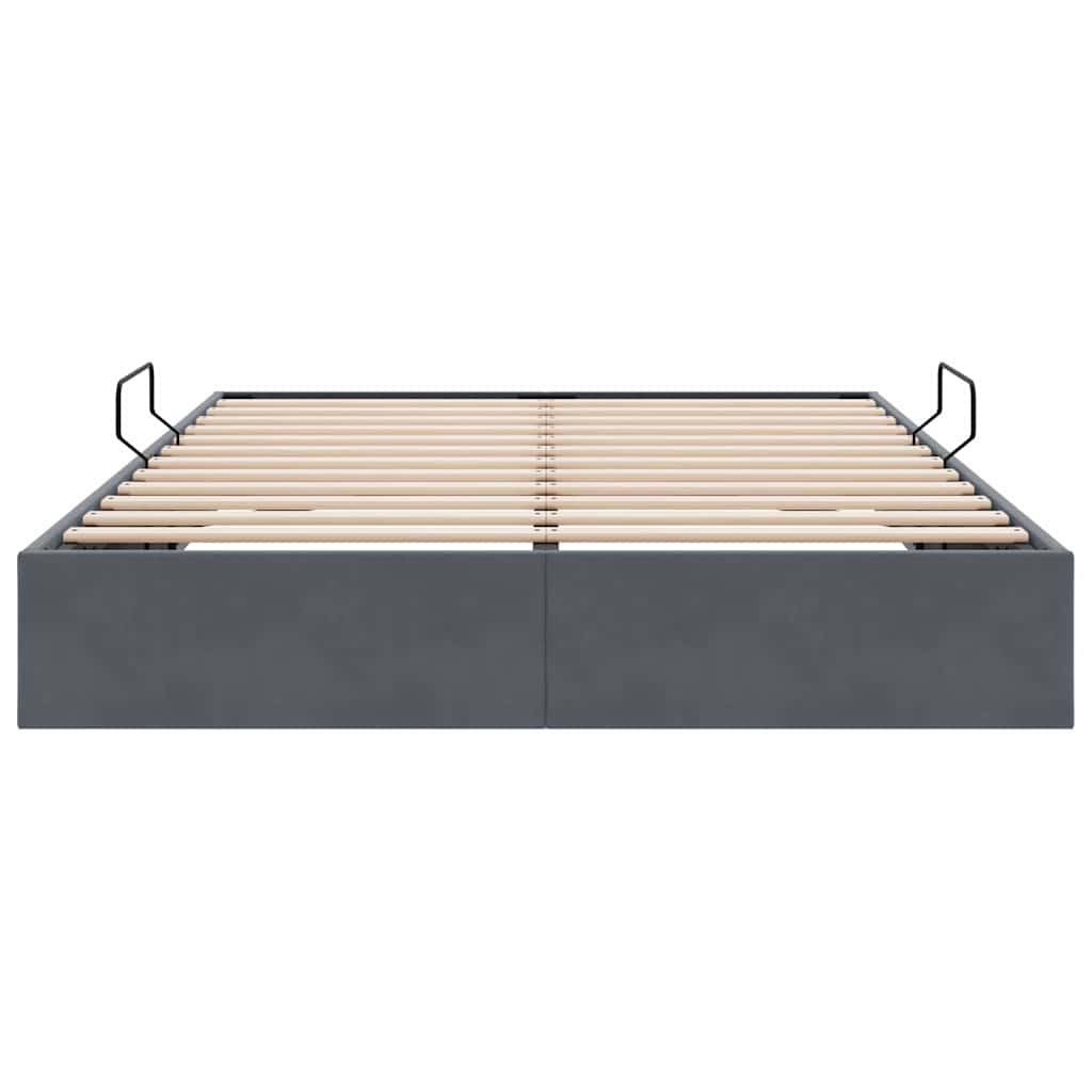 Krevet s od storage s pohranom Tamnosiva 137 x 190 cm Baršun