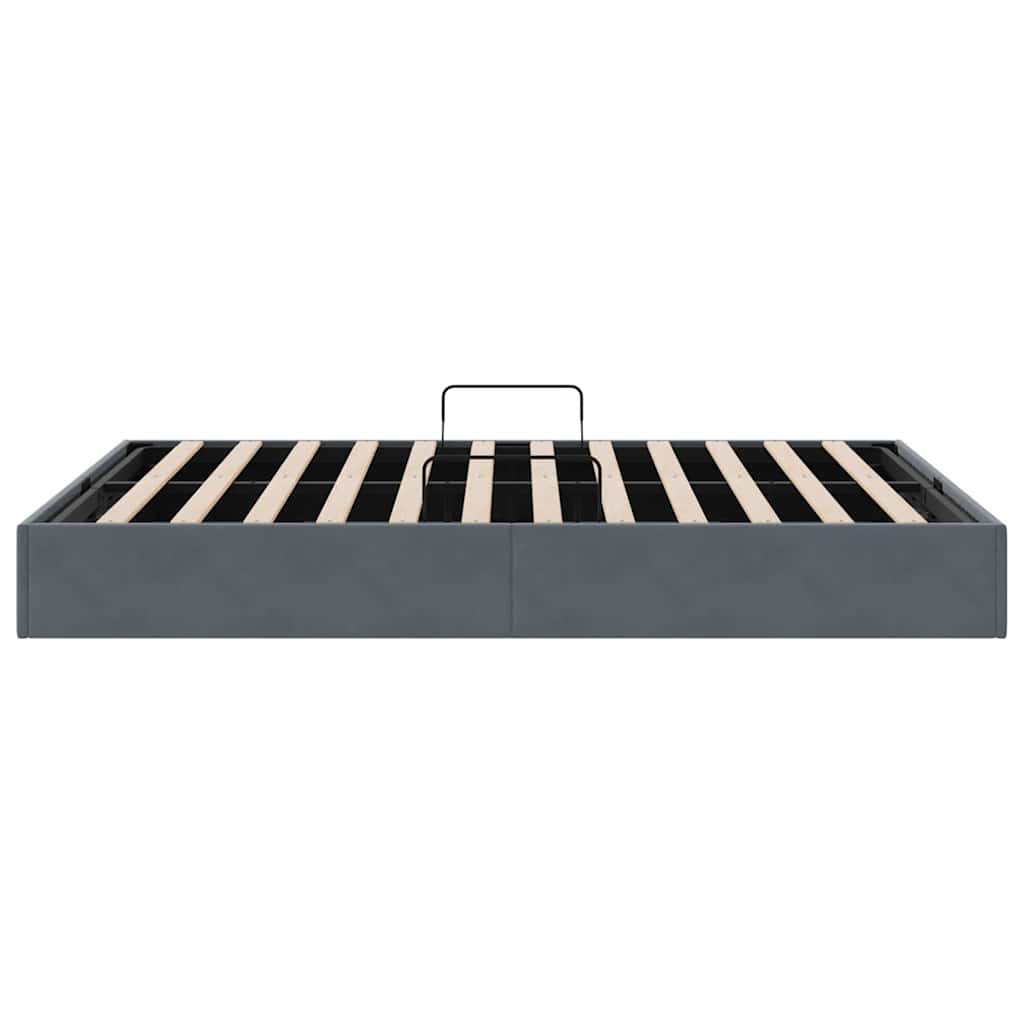 Krevet s od storage s pohranom Tamnosiva 153 x 203 cm Baršun