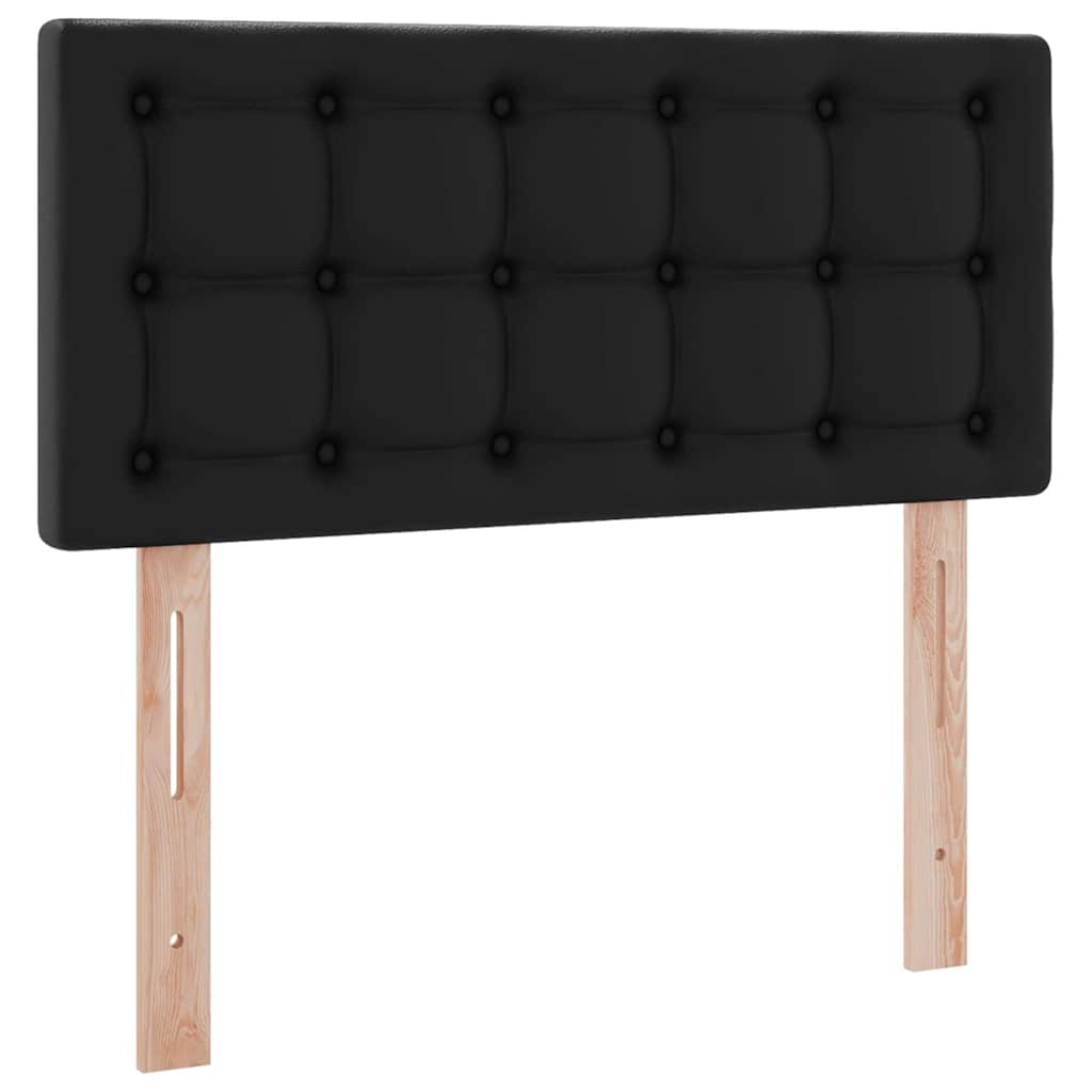 Krevet s madracem i skladištem Crna 100 x 200 cm Lažna koža