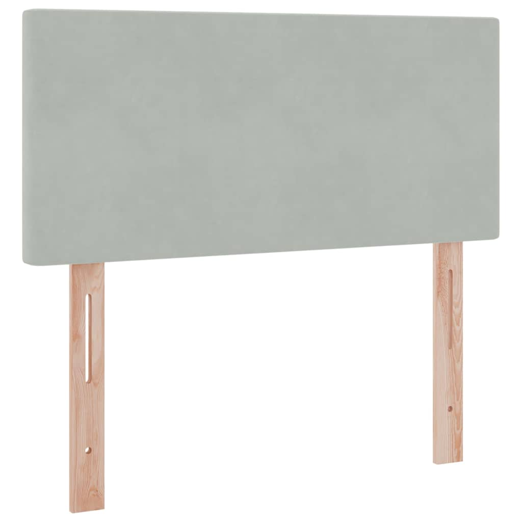 Krevet s od storage s madracem Svijetlo siva 90 x 200 cm Baršun