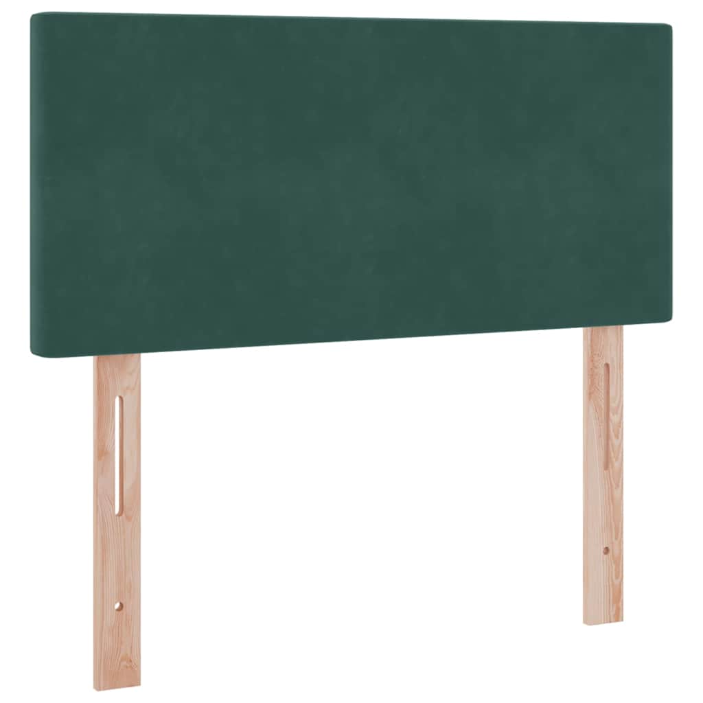 Krevet s od storage s madracem Tamnozelena 100 x 200 cm Baršun