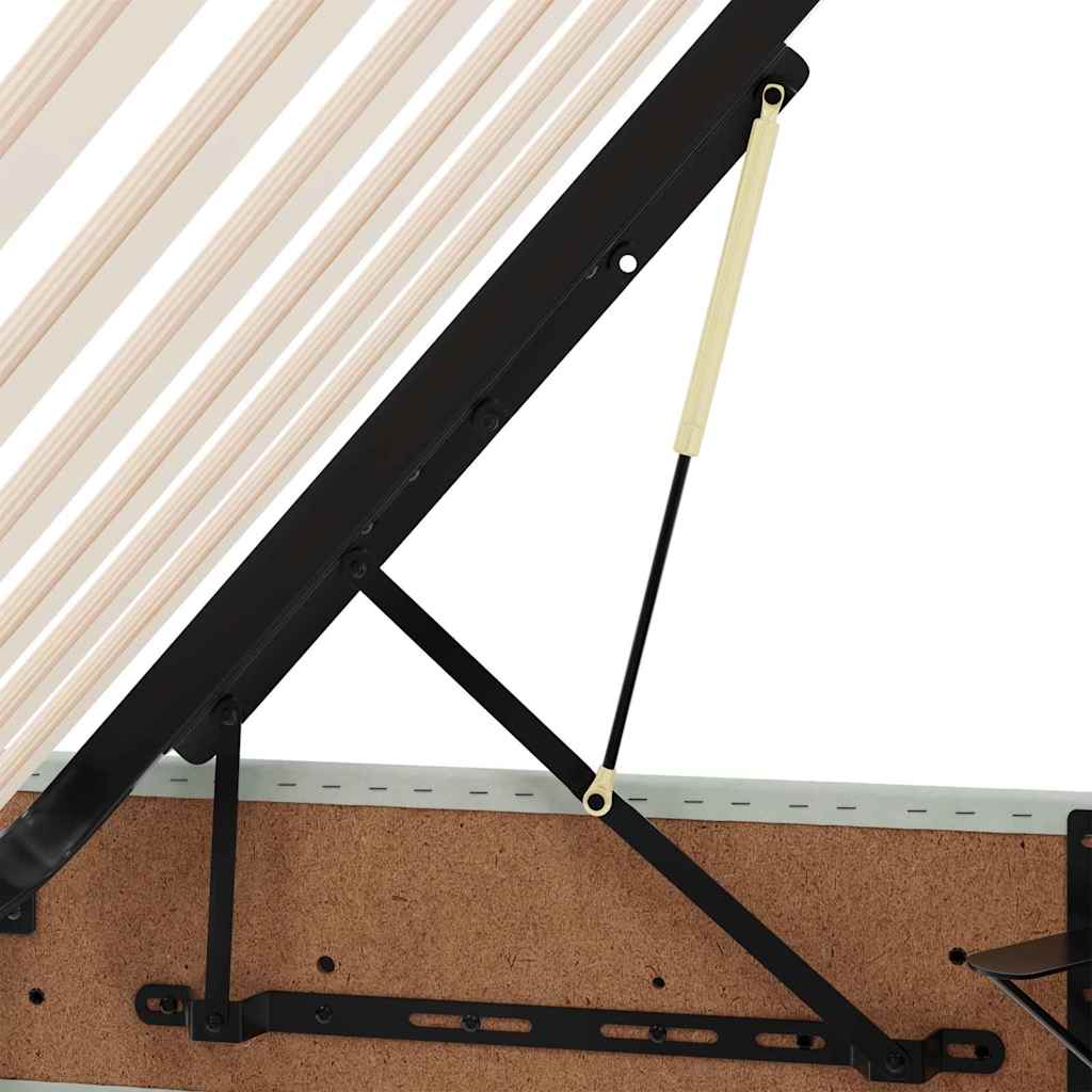 Krevet s od storage Svijetlo siva 180 x 200 cm Baršun