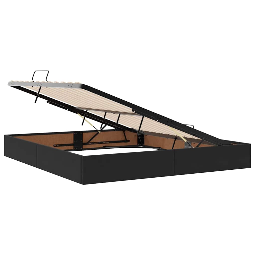 Krevet s od storage s madracem Crna 180 x 200 cm Baršun