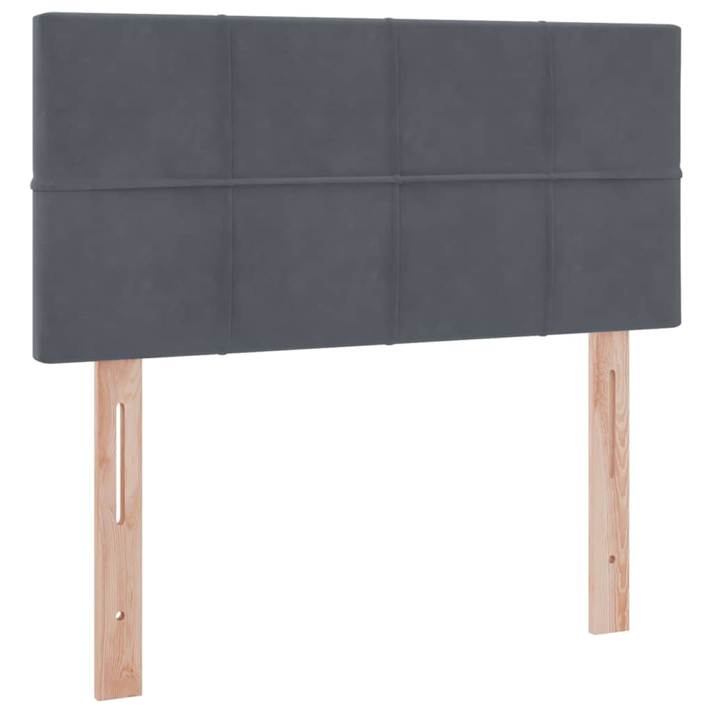 Krevet s od storage s madracem Tamno siva 90 x 190 cm Baršun