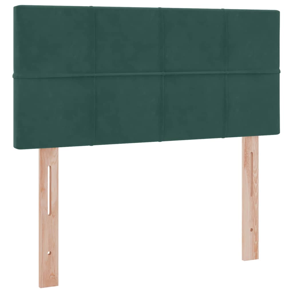 Krevet s od storage s madracem Tamnozelena 90 x 200 cm Baršun
