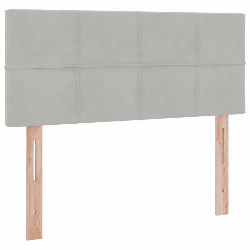 Krevet s od storage Svijetlo siva 120 x 200 cm Baršun