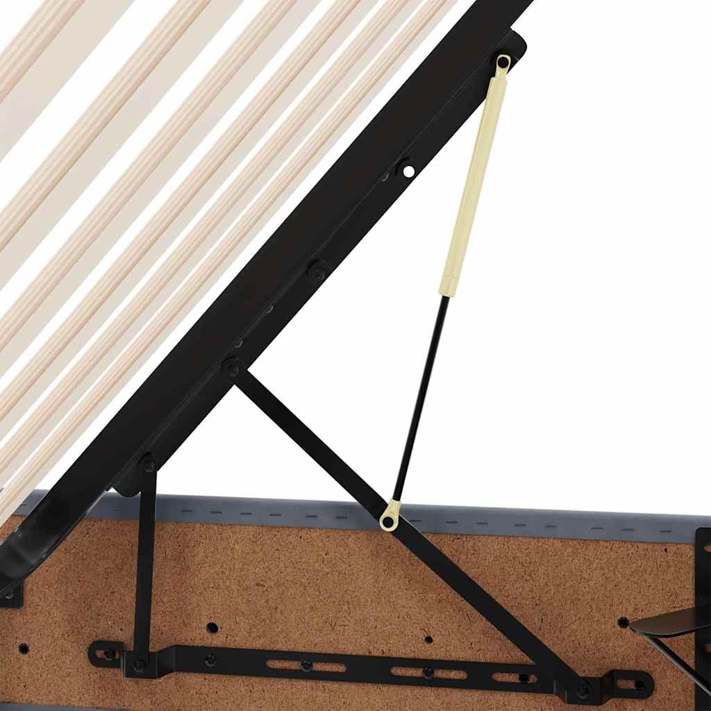 Krevet s od storage s madracem Tamno siva 120 x 200 cm Baršun