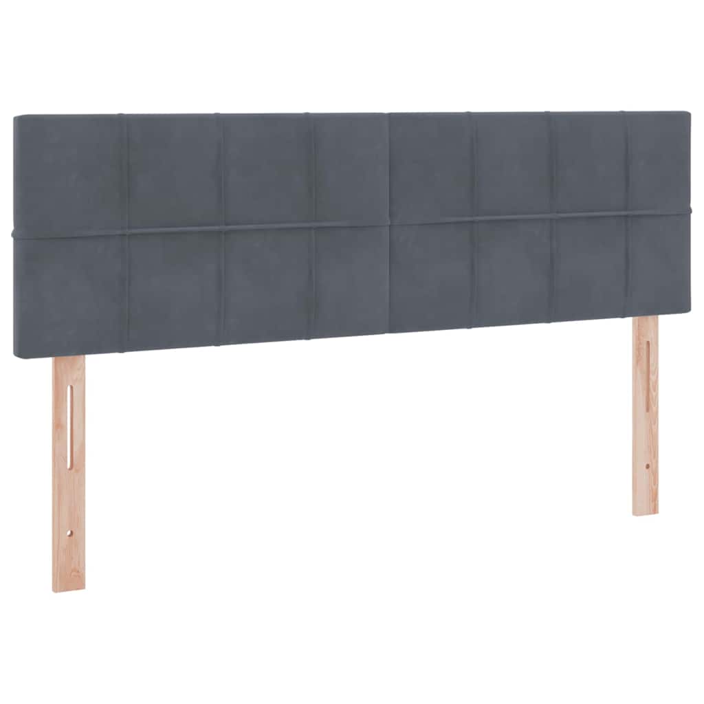 Krevet s od storage s madracem Tamno siva 140 x 190 cm Baršun