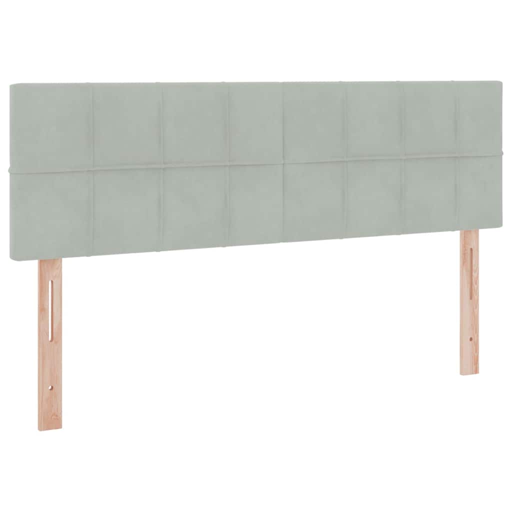 Krevet s od storage Svijetlo siva 140 x 200 cm Baršun