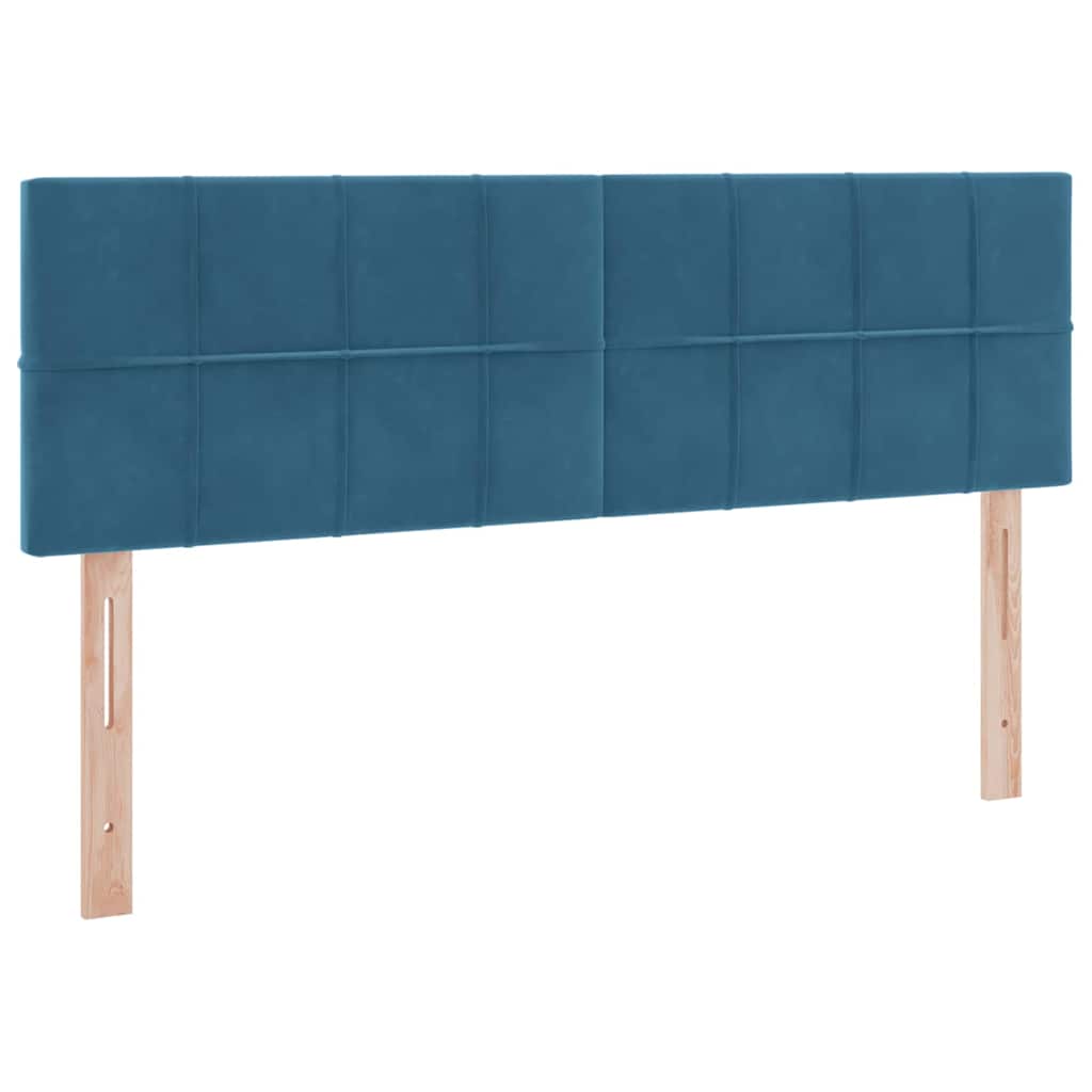 Krevet s od storage s madracem Tamno plava 140 x 200 cm Baršun