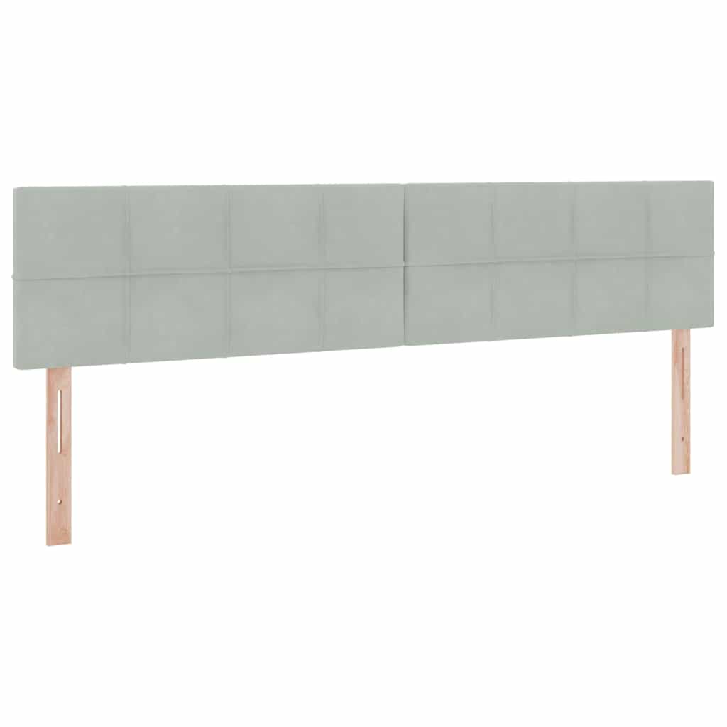 Krevet s od storage Svijetlo siva 200 x 200 cm Baršun