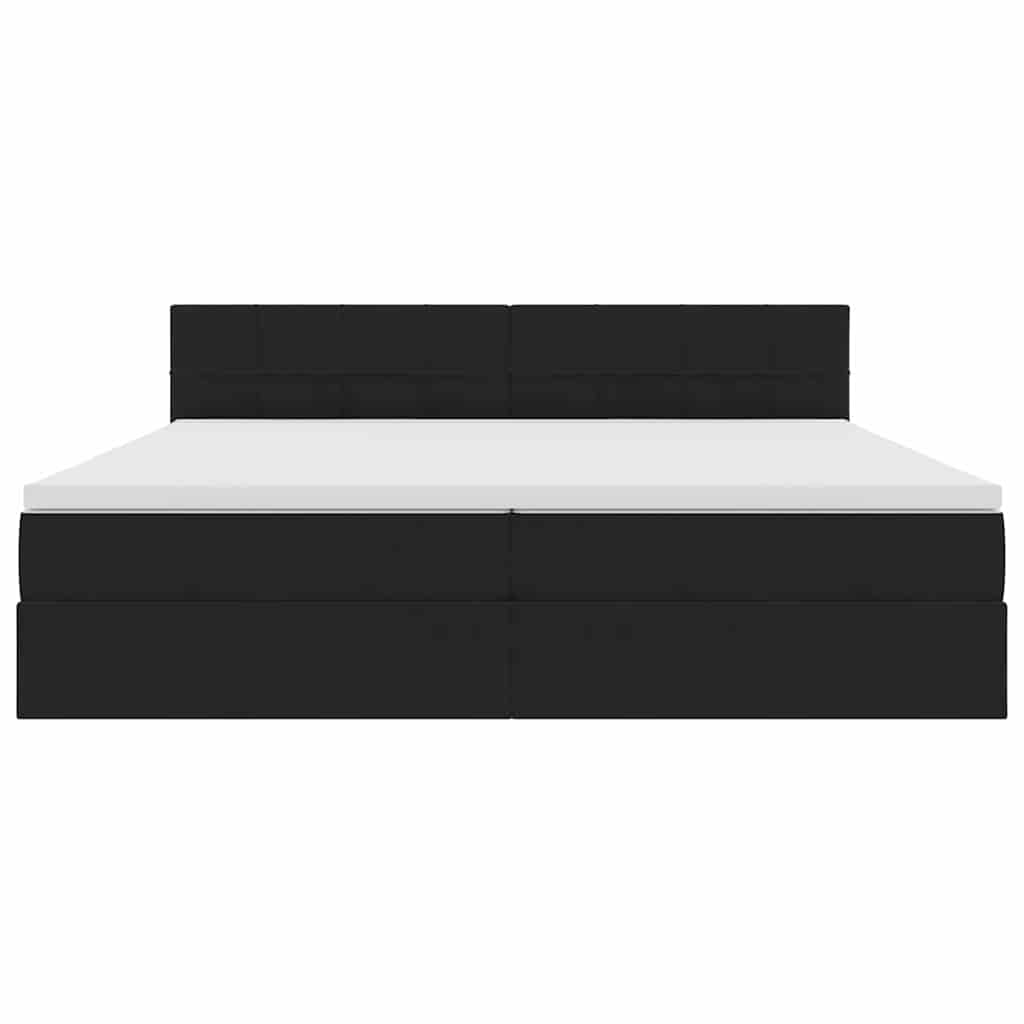 Krevet s od storage s madracem Crna 200 x 200 cm Baršun