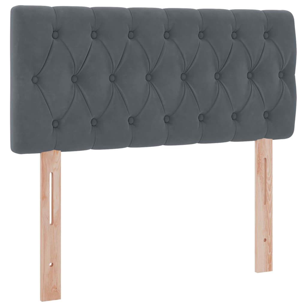 Krevet s od storage s madracem Tamno siva 90 x 190 cm Baršun
