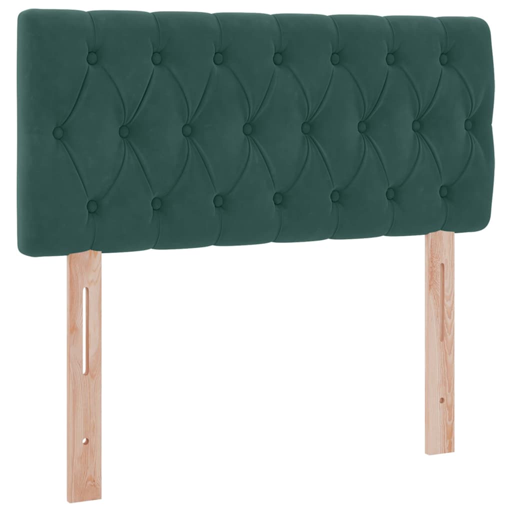 Krevet s od storage s madracem Tamnozelena 90 x 190 cm Baršun